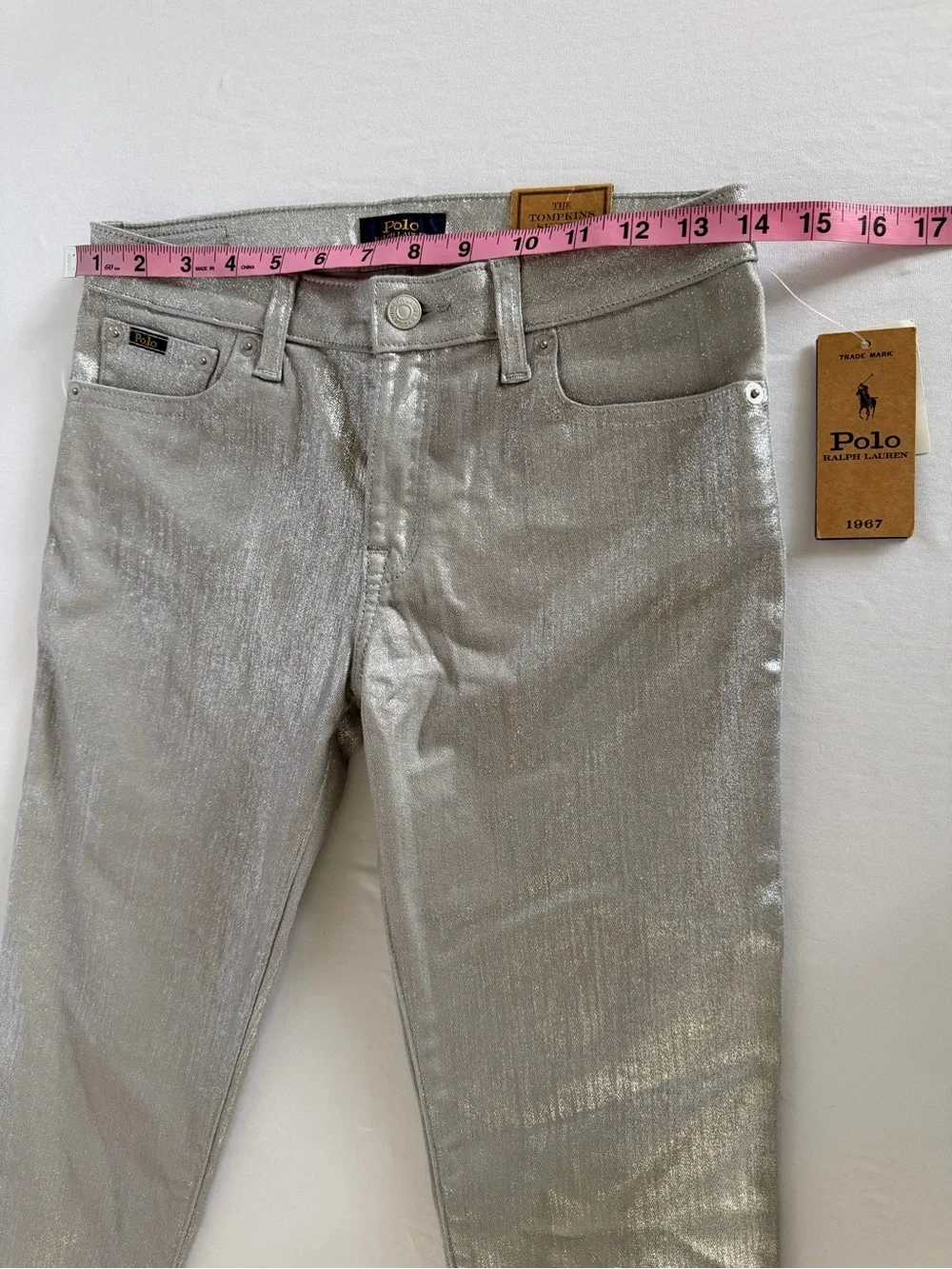 Polo Ralph Lauren Kids Cortina Sliver The Tompkins Skinny Jeans size 16